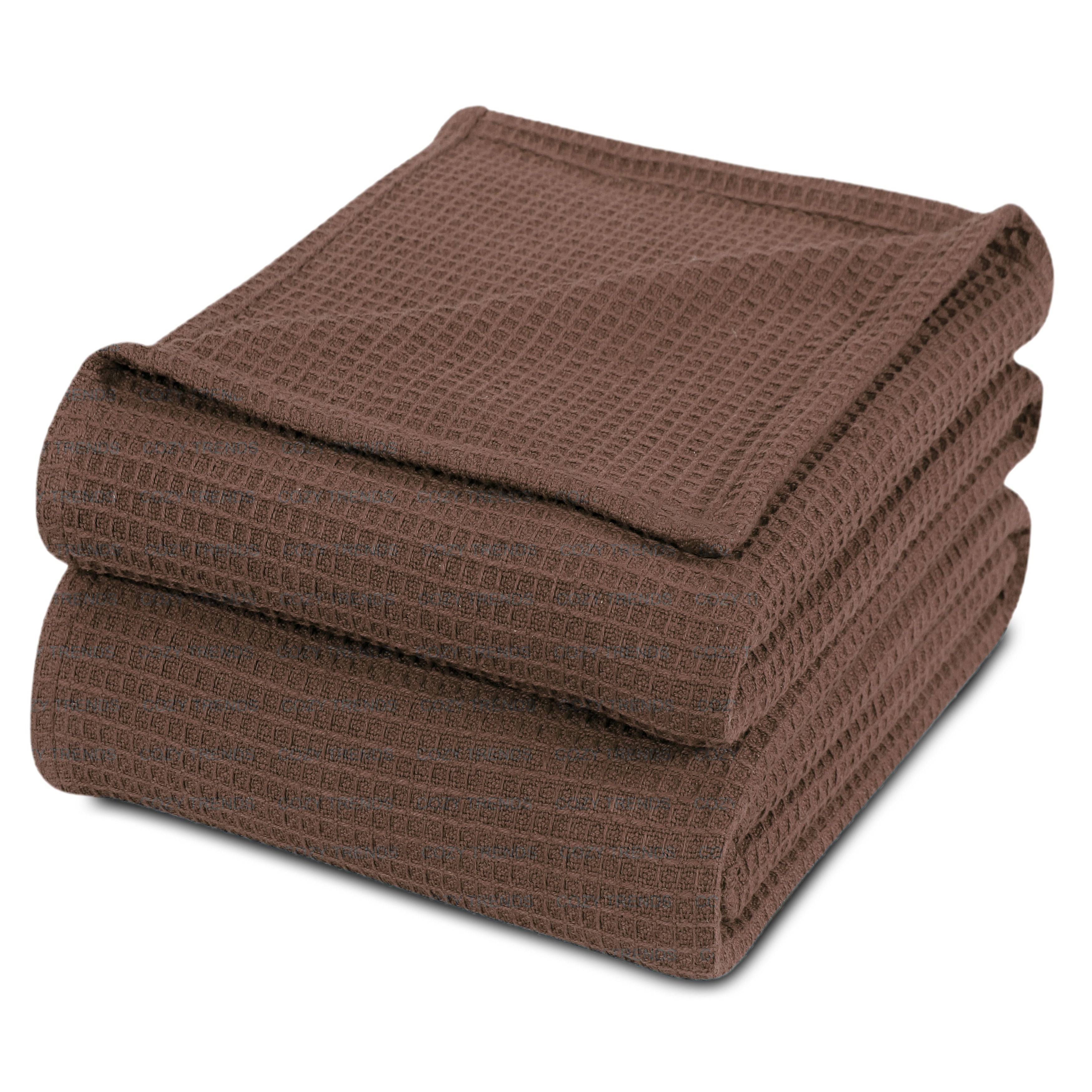 Couvertures thermiques toutes saisons 100 % coton gaufré de poids moyen