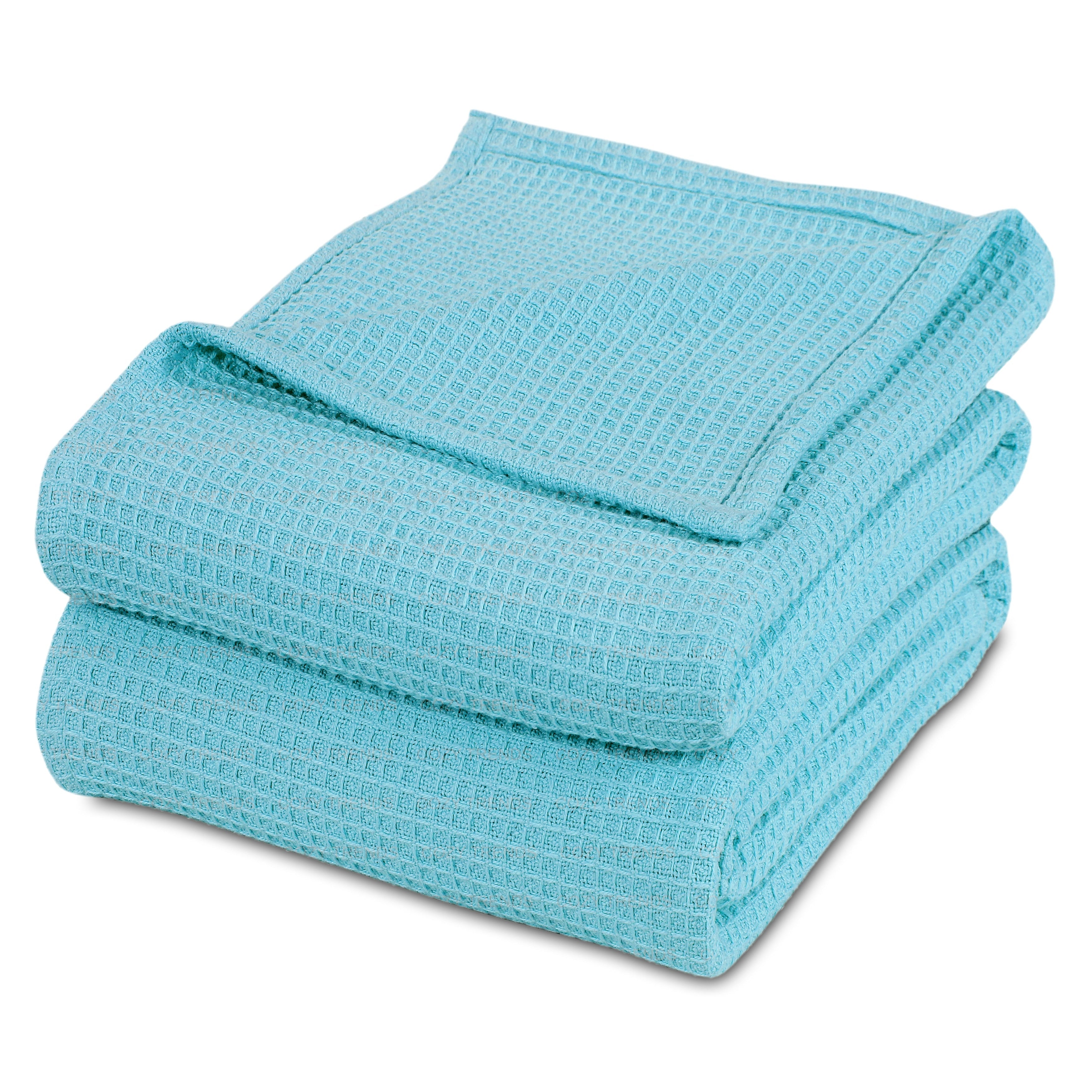 Couvertures thermiques toutes saisons 100 % coton gaufré de poids moyen