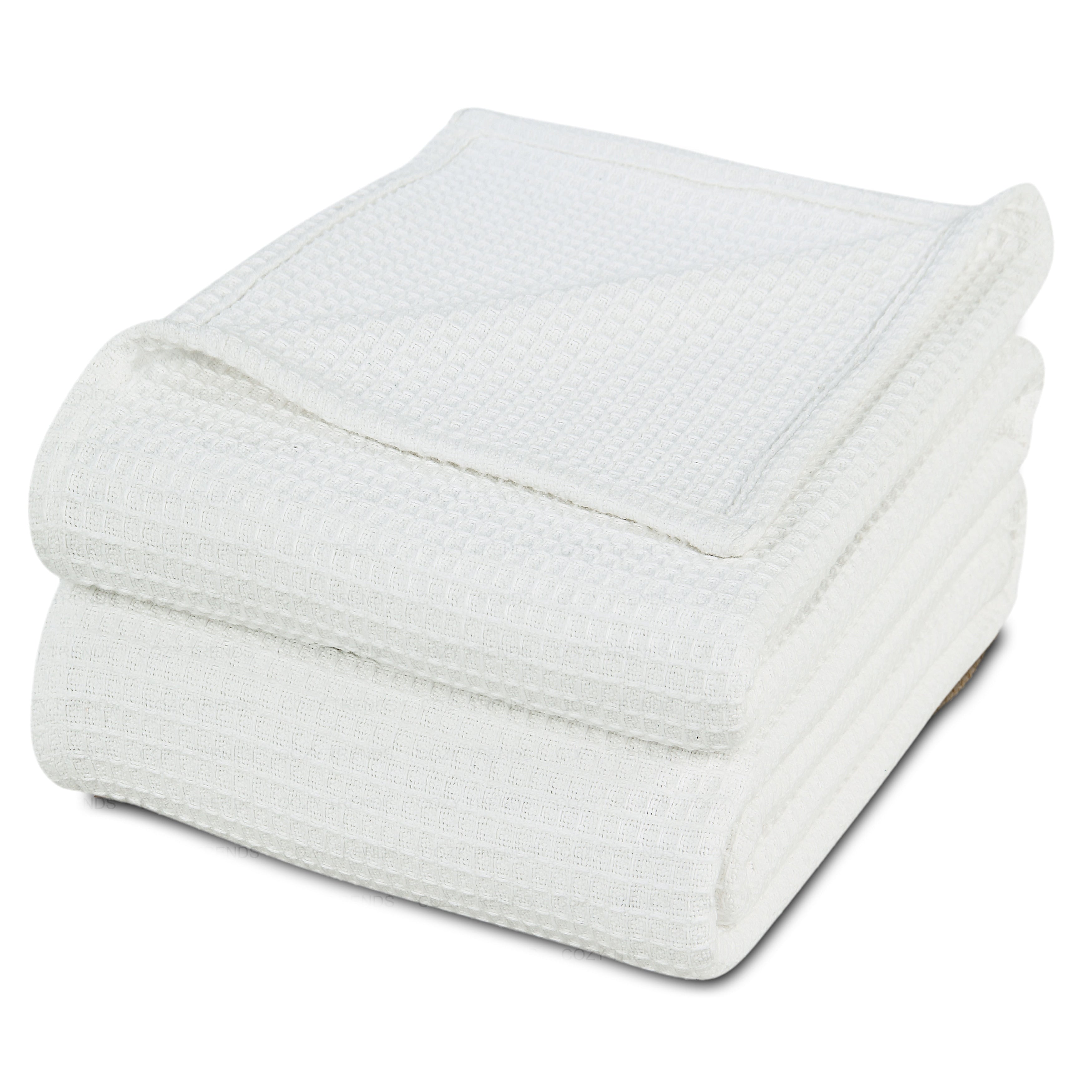 Couvertures thermiques toutes saisons 100 % coton gaufré de poids moyen