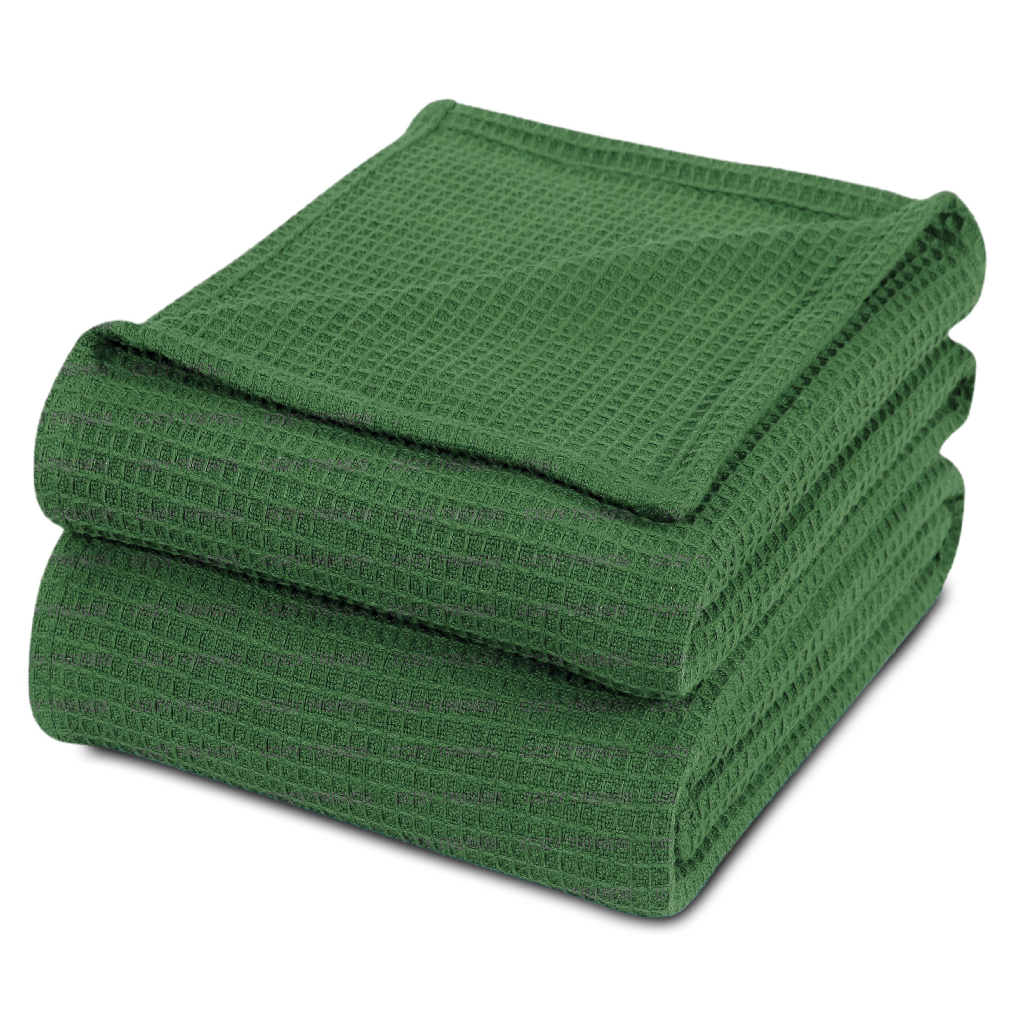 Couvertures thermiques toutes saisons 100 % coton gaufré de poids moyen