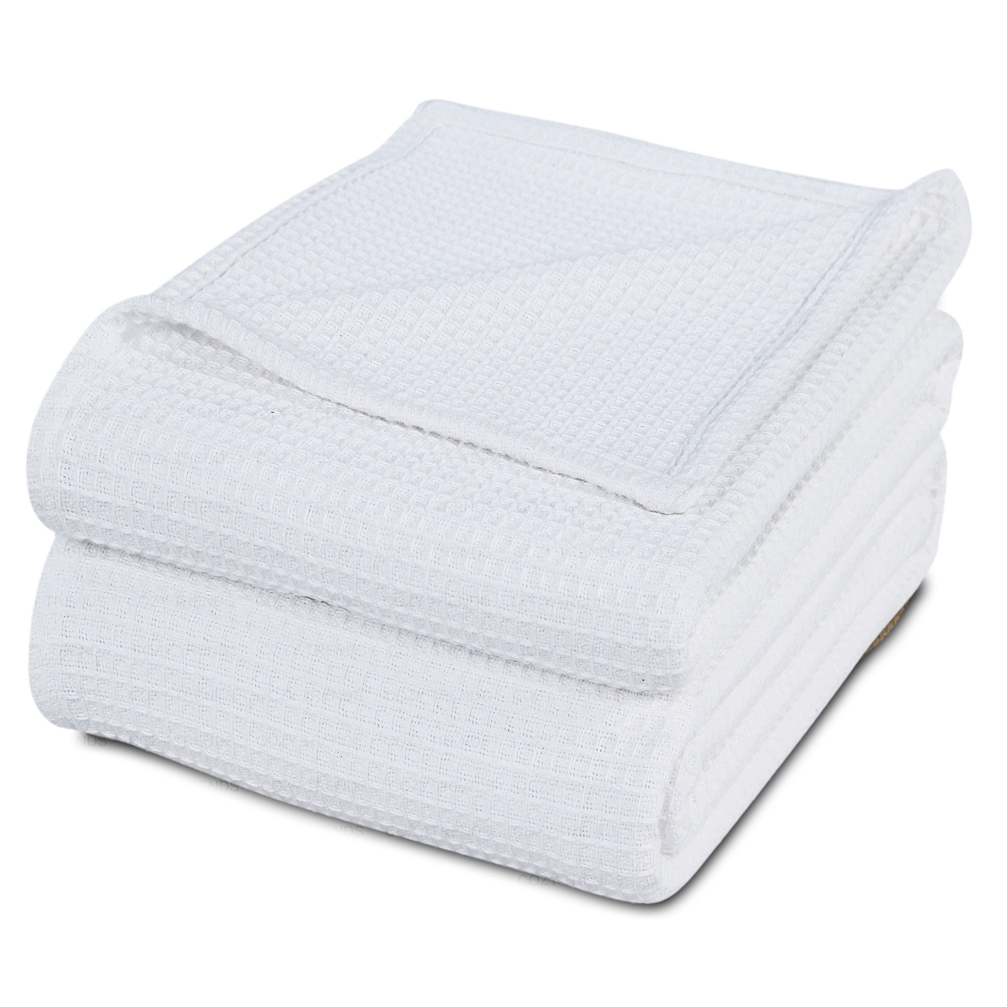 Couvertures thermiques toutes saisons 100 % coton gaufré de poids moyen