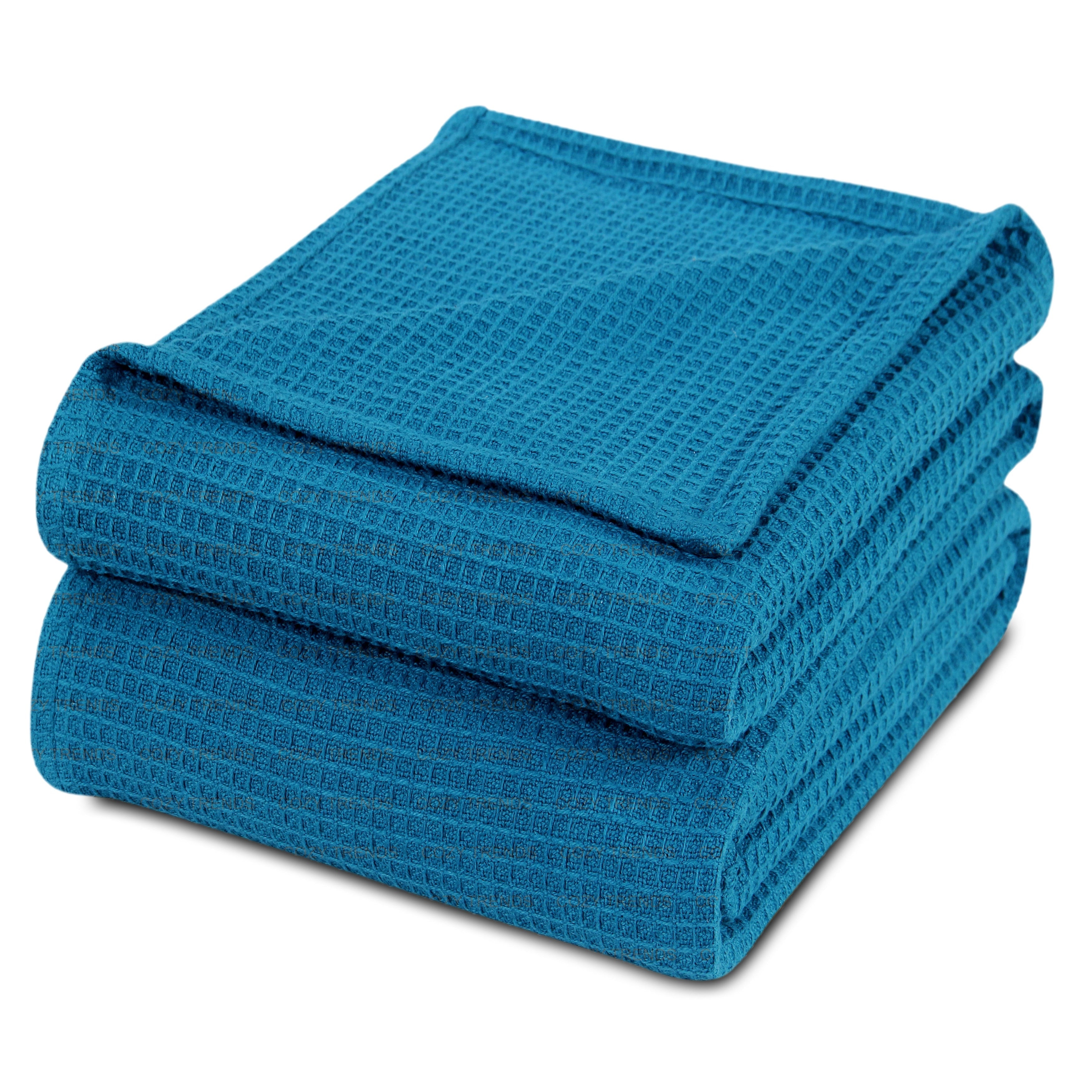Couvertures thermiques toutes saisons 100 % coton gaufré de poids moyen