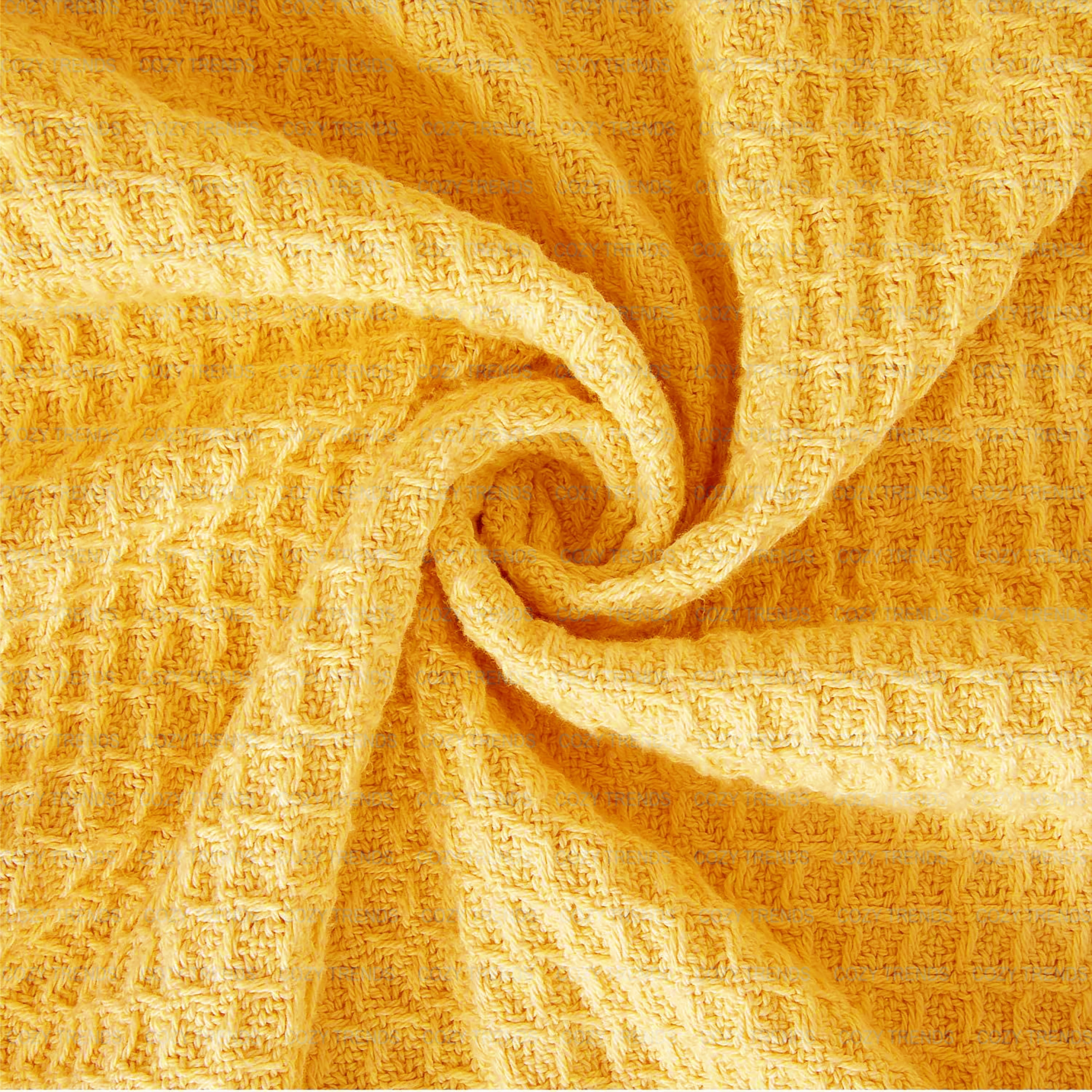 Couvertures thermiques toutes saisons 100 % coton gaufré de poids moyen
