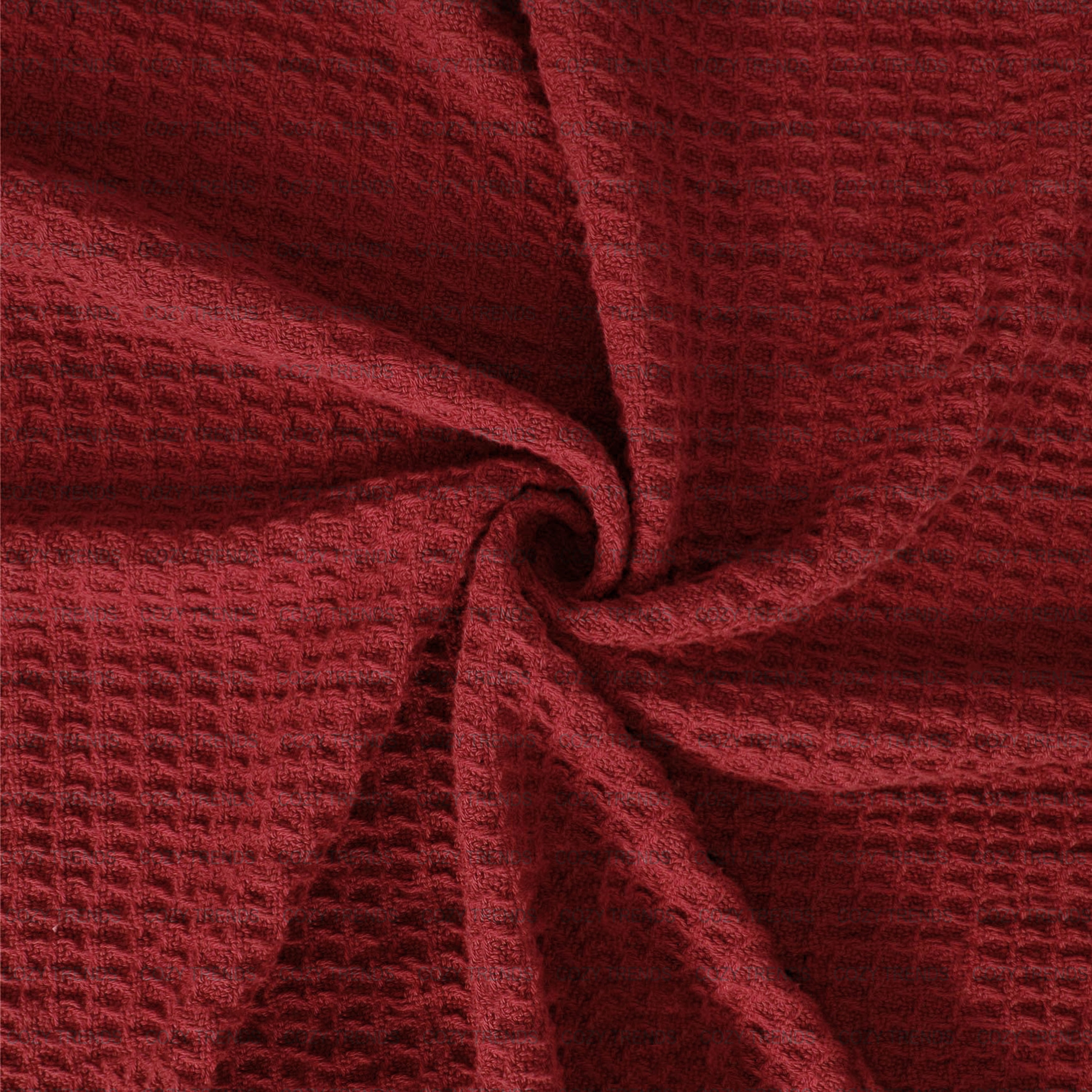 Couvertures thermiques toutes saisons 100 % coton gaufré de poids moyen