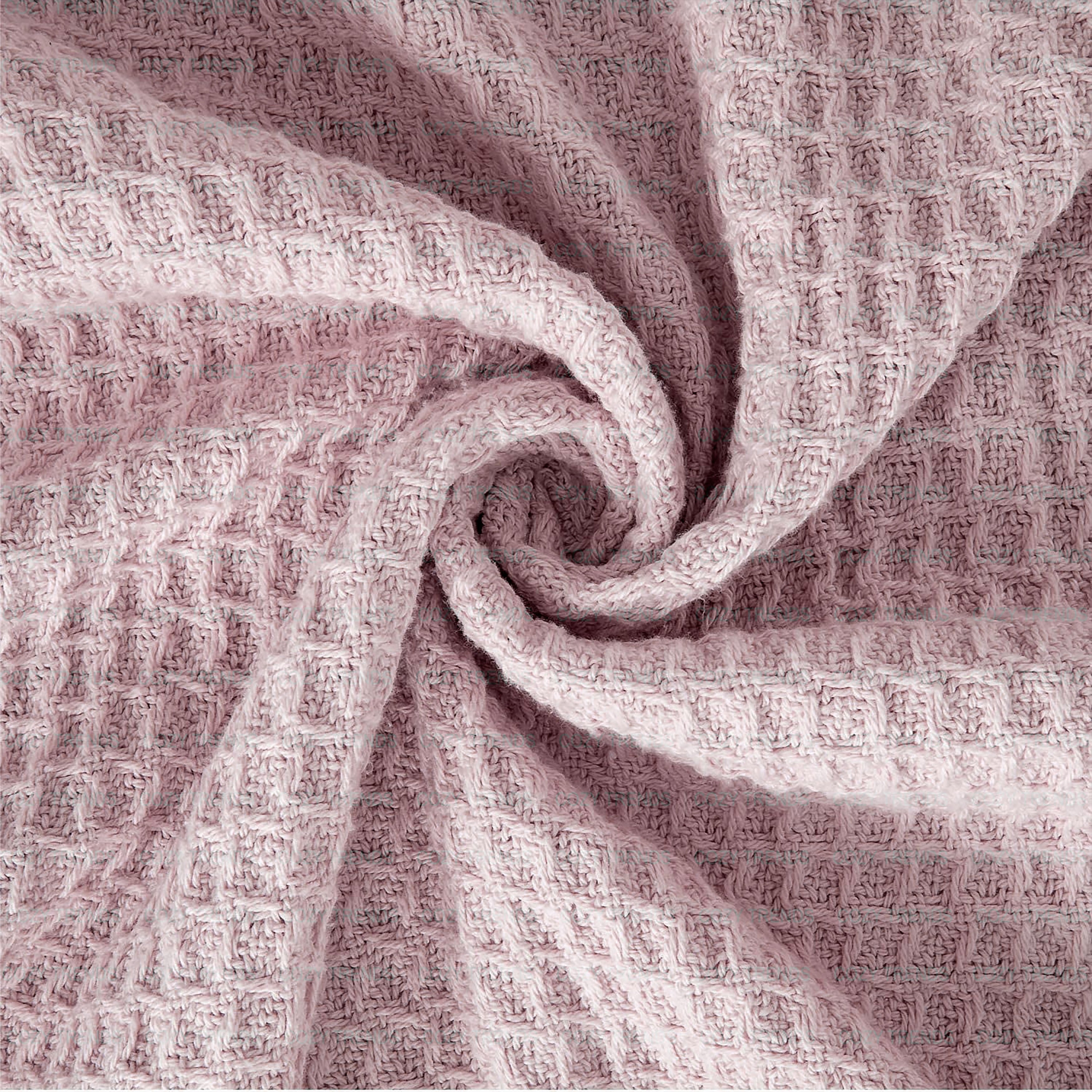 Couvertures thermiques toutes saisons 100 % coton gaufré de poids moyen