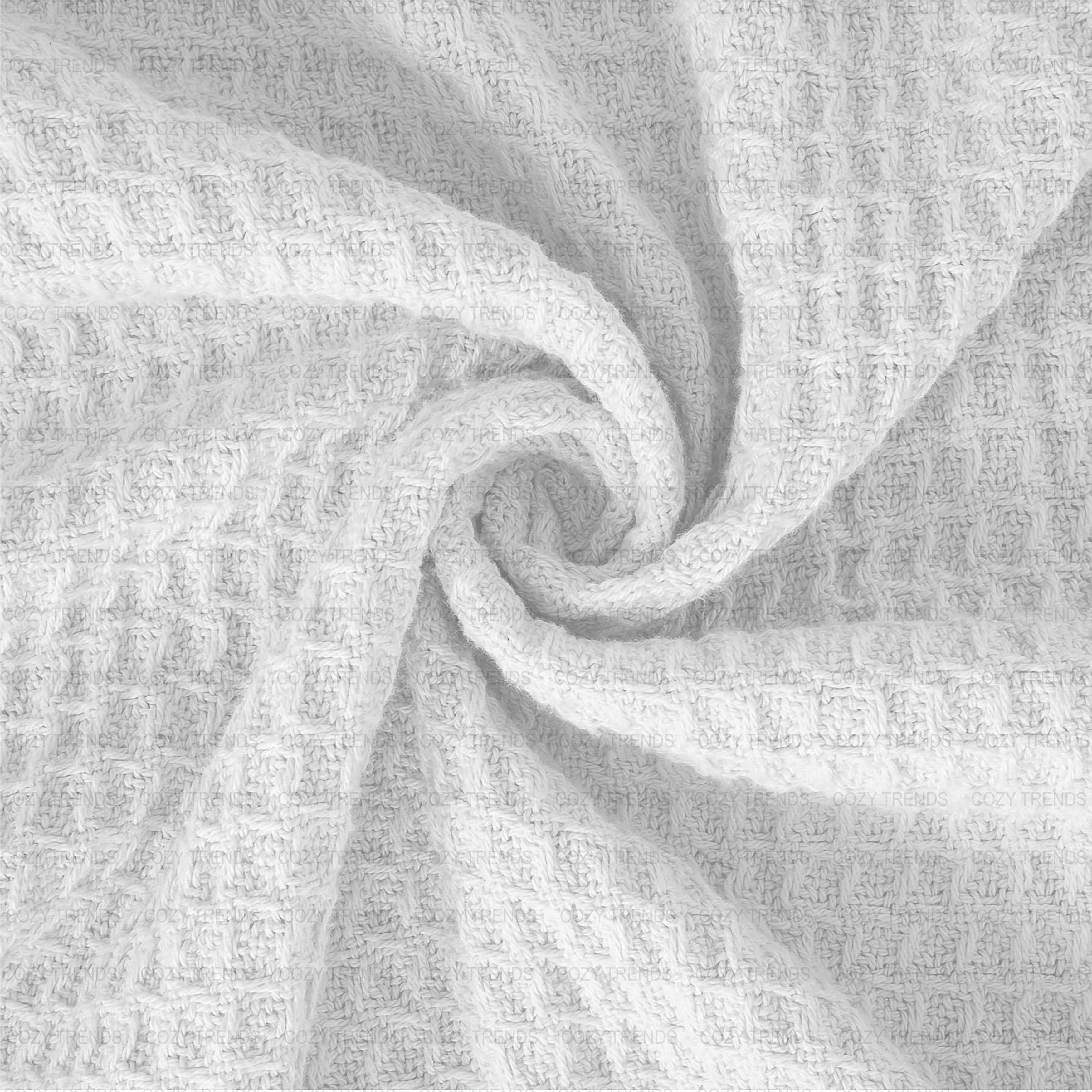 Couvertures thermiques toutes saisons 100 % coton gaufré de poids moyen