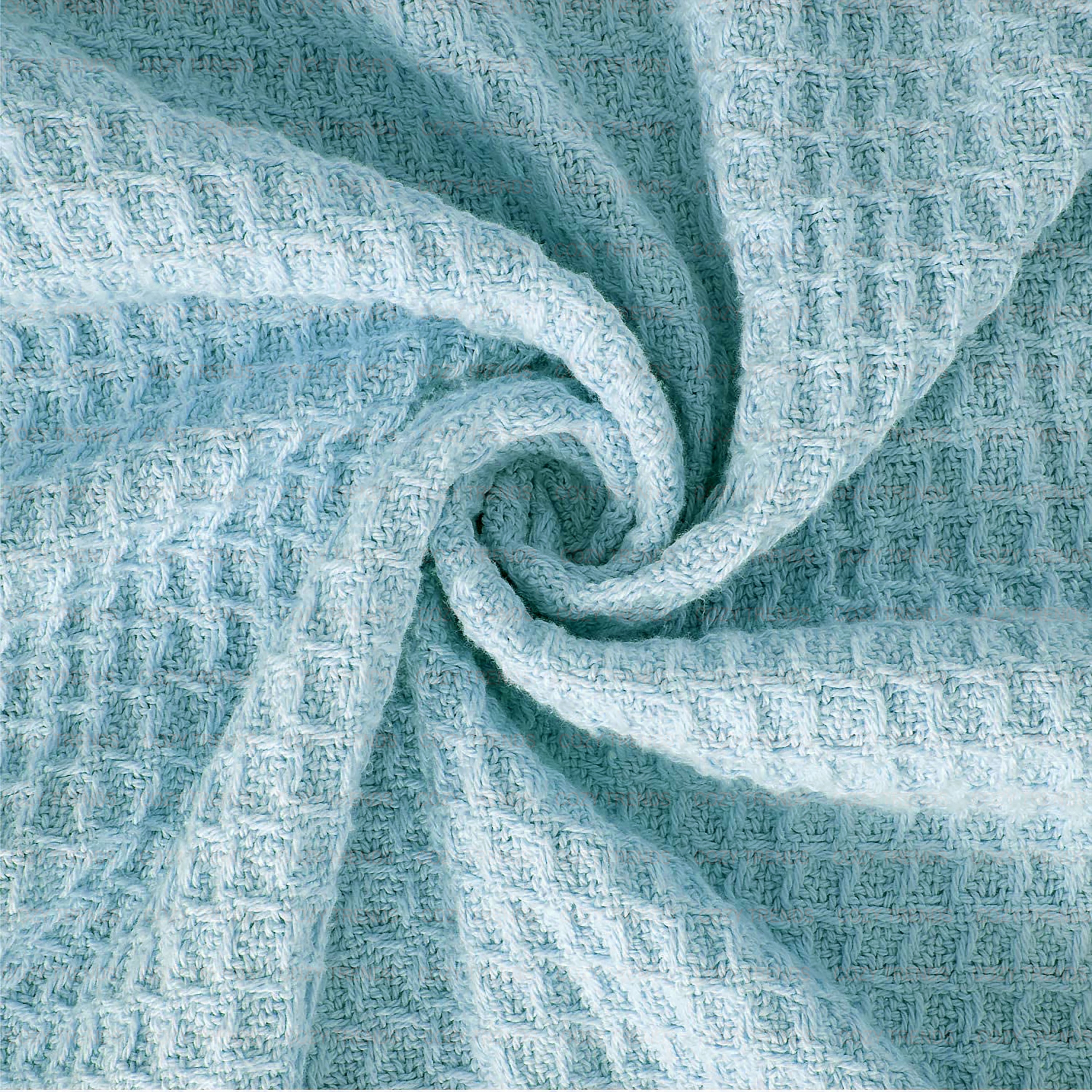 Couvertures thermiques toutes saisons 100 % coton gaufré de poids moyen
