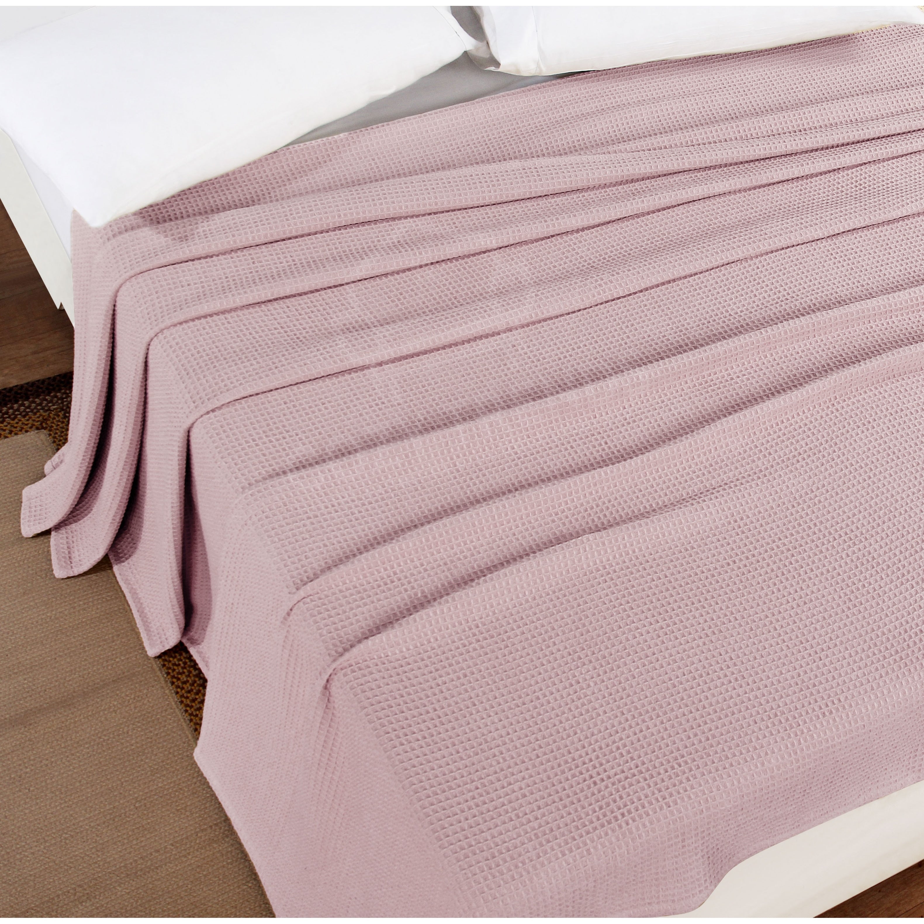 Couvertures thermiques toutes saisons 100 % coton gaufré de poids moyen