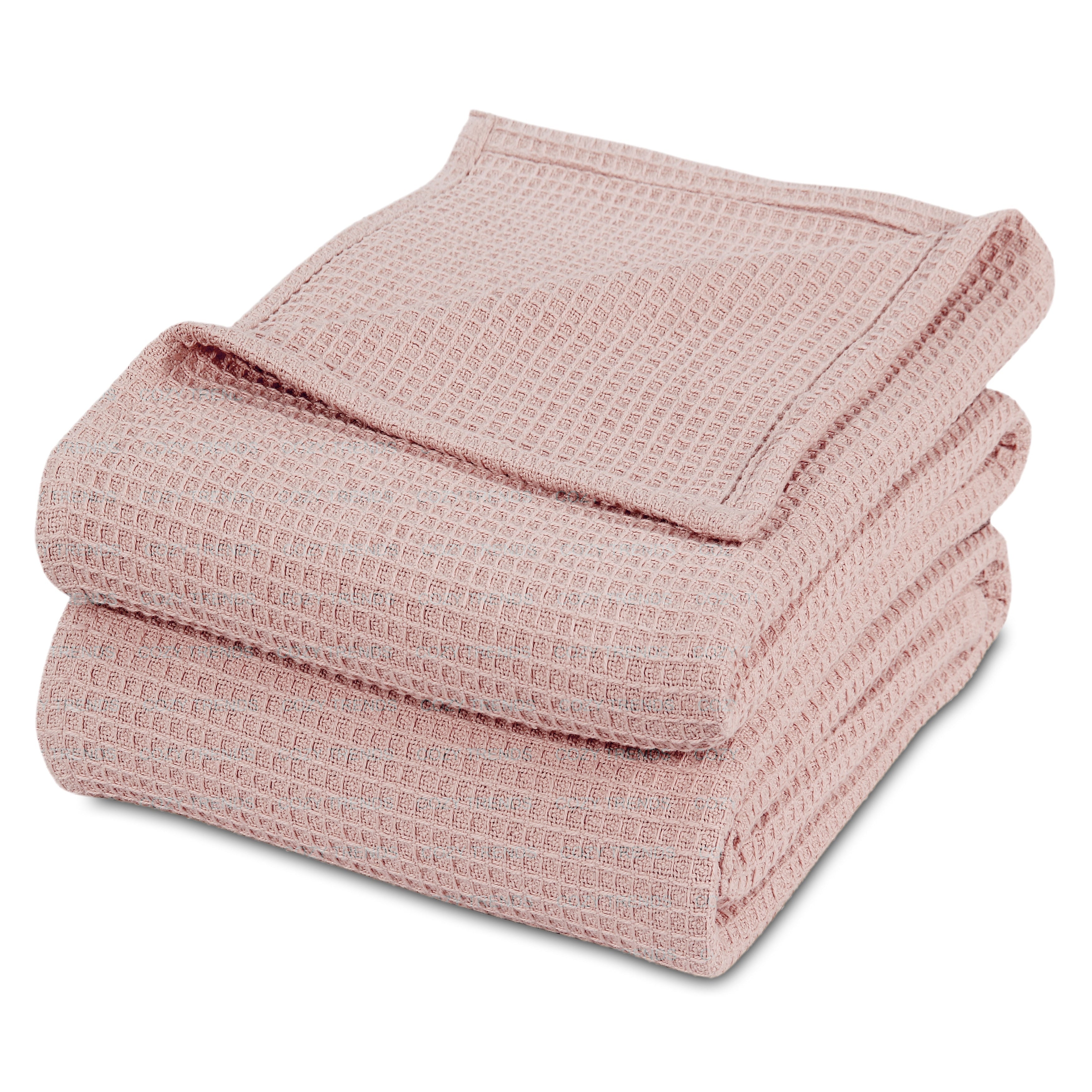 Couvertures thermiques toutes saisons 100 % coton gaufré de poids moyen