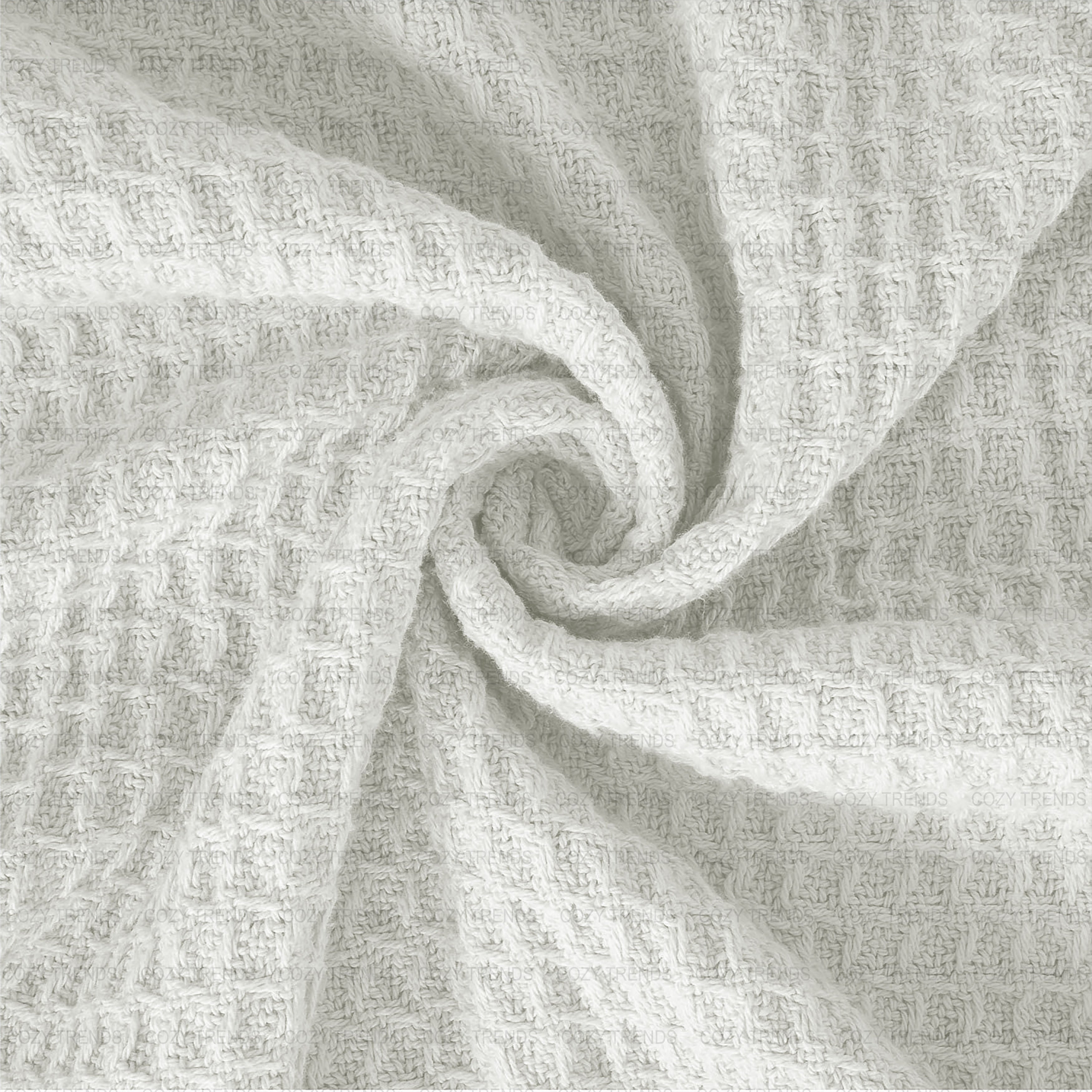 Couvertures thermiques toutes saisons 100 % coton gaufré de poids moyen
