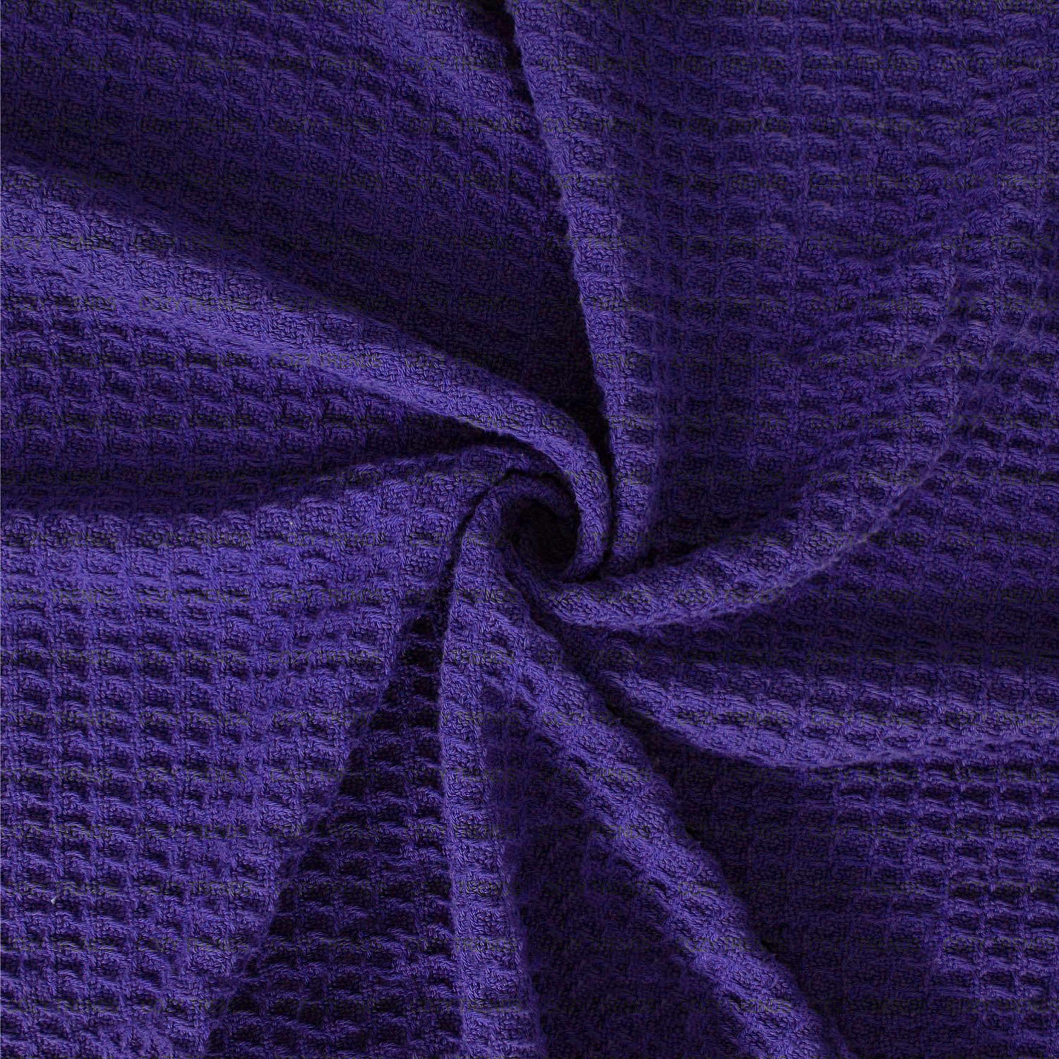 Couvertures thermiques toutes saisons 100 % coton gaufré de poids moyen